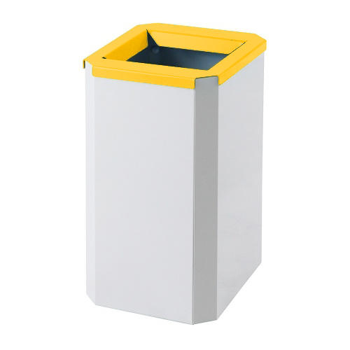 Odpadkový kôš stredný - sivo-žltý
