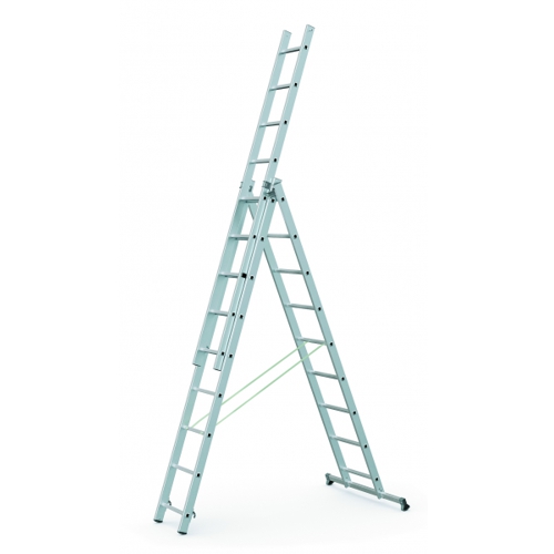 Viacúčelový rebrík 3-dielny Profi 3 x 8
