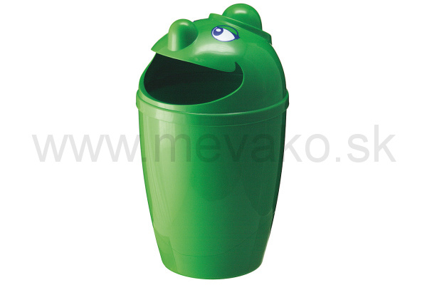 Odpadkový kôš s tvárou – zelený