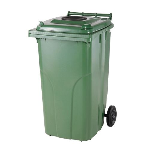 Plastová nádoba 120 l zelená-sklo