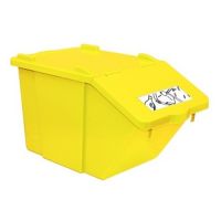 Nádoba s odklápacím vekom 45 l - žltá