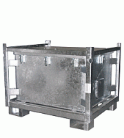 Kovový kontajner na akumulátory KS 500 - zink./guma