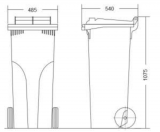 Plastová nádoba 140 l zelená
