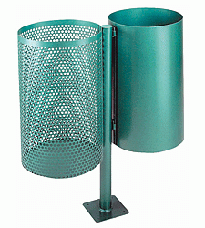 Kovový dvojkôš 2x30 l - zelený