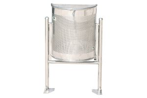 Polkruhový odpadkový kôš  nerezový