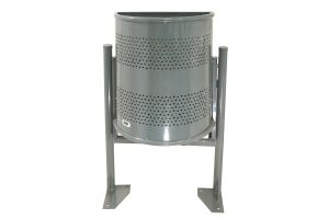 Polkruhový odpadkový kôš  lakovaný