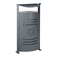 Robustný kôš s popolníkom - ovál