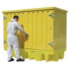 Krytá záchytná vaňa plast/kov na 2xIBC