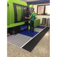 Koncovka rohože s otvormi modrá