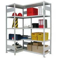 Rohový policový regál