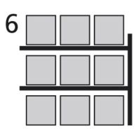 Paletový regál stavebnicový-prístavbové pole