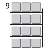 Paletový regál stavebnicový-prístavbové pole