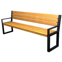 Lavička s operadlom a podrúčkami HAMBURG