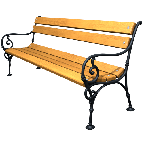 Liatinová lavička VIEDEŇ TEAK