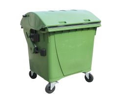 Plastový kontajner 1100 l zelený - oblé veko