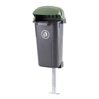 Plastový kôš 50 l čierno-zelený 