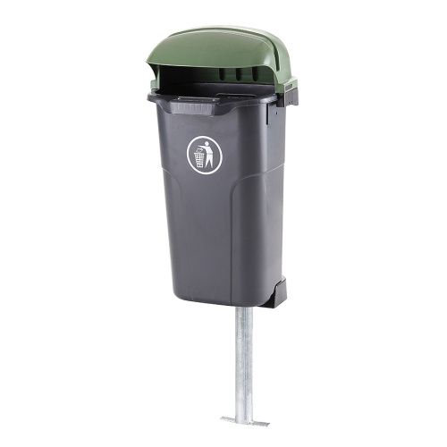 Plastový kôš 50 l čierno-zelený 