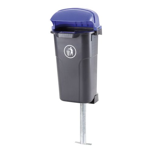 Plastový kôš 50 l čierno-modrý