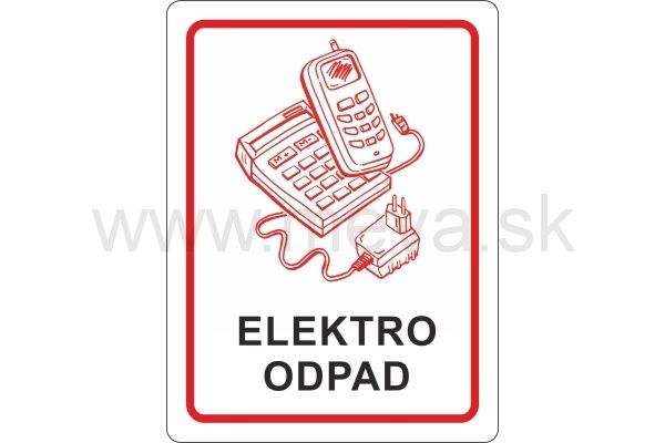 Samolepka - elektro odpad