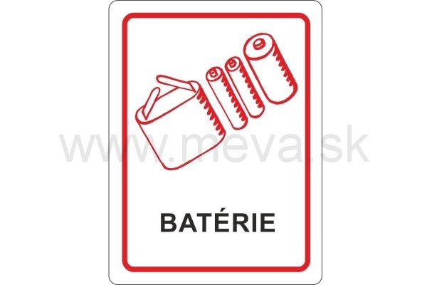 Samolepka - batérie