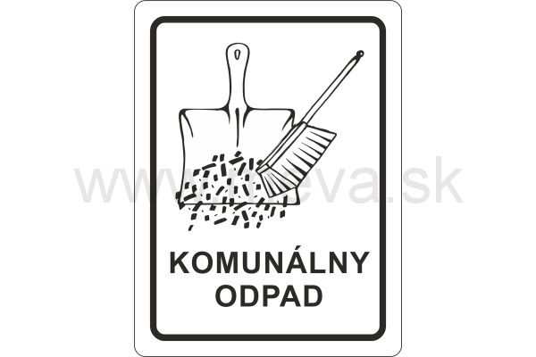 Samolepka - komunálny odpad