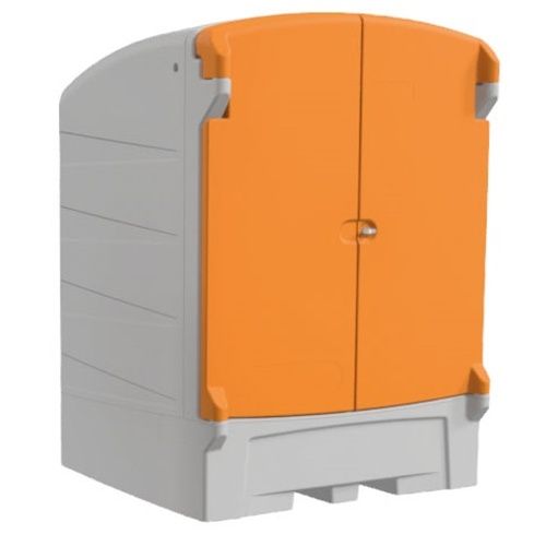 Krytá záchytná vaňa na 4 sudy