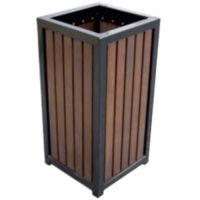 Vonkajší odpadkový kôš hranatý