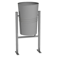 Kruhový odpadkový kôš lakovaný