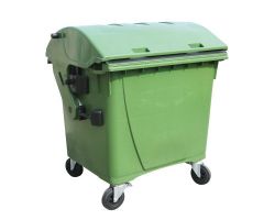 Plastový kontajner 1100 l zelený - oblé veko