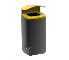 Vonkajší odpadkový kôš MIELEK M – žlté veko