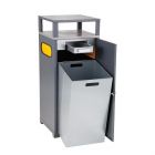 Odpadkový kôš s popolníkom - žltá klapka