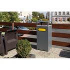 Odpadkový kôš s popolníkom - žltá klapka