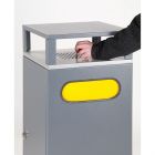 Odpadkový kôš s popolníkom - žltá klapka