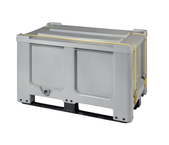 Plastový box s UN kódom, vekom a popruhmi 520 l.