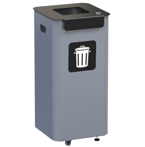 Vonkajší odpadkový kôš - čierny