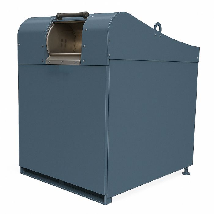 Kryté státie s 1 bubnovým vhadzovacím otvorom na 1100l kontajner