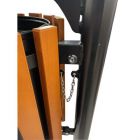 Vonkajší odpadkový kôš so strieškou na stĺpiku