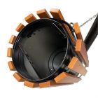 Vonkajší odpadkový kôš so strieškou na stĺpiku