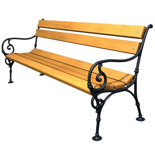 Liatinová lavička VIEDEŇ TEAK