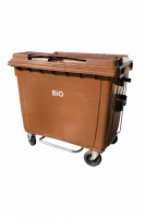 Plastový kontajner 660 l hnedý s nožným otváraním