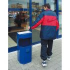 Kôš s popolníkom - modrý