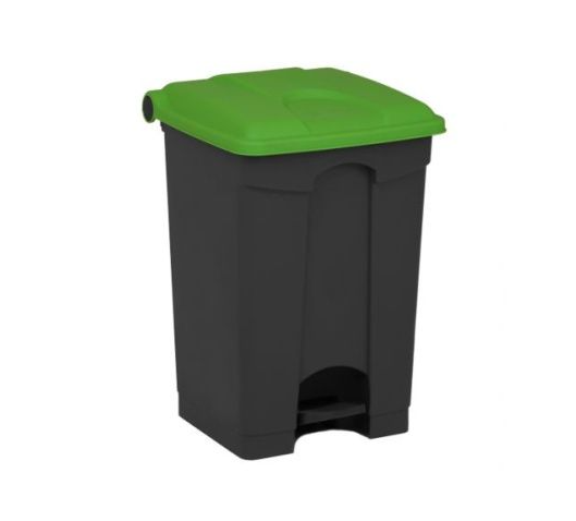 Nášľapný kôš 45L - zelené veko