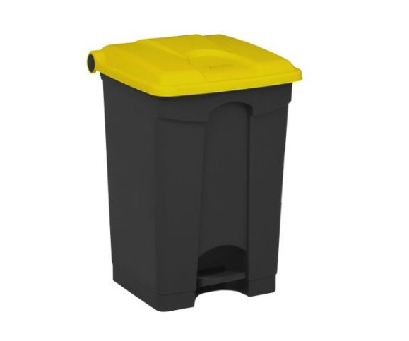 Nášľapný kôš 45L - žlté veko