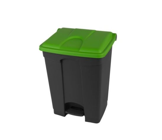 Nášľapný kôš 70L - zelené veko