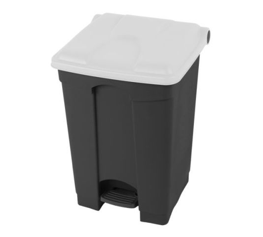 Nášľapný kôš 45L - biele veko