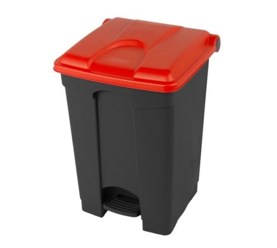 Nášľapný kôš 45L - červené veko